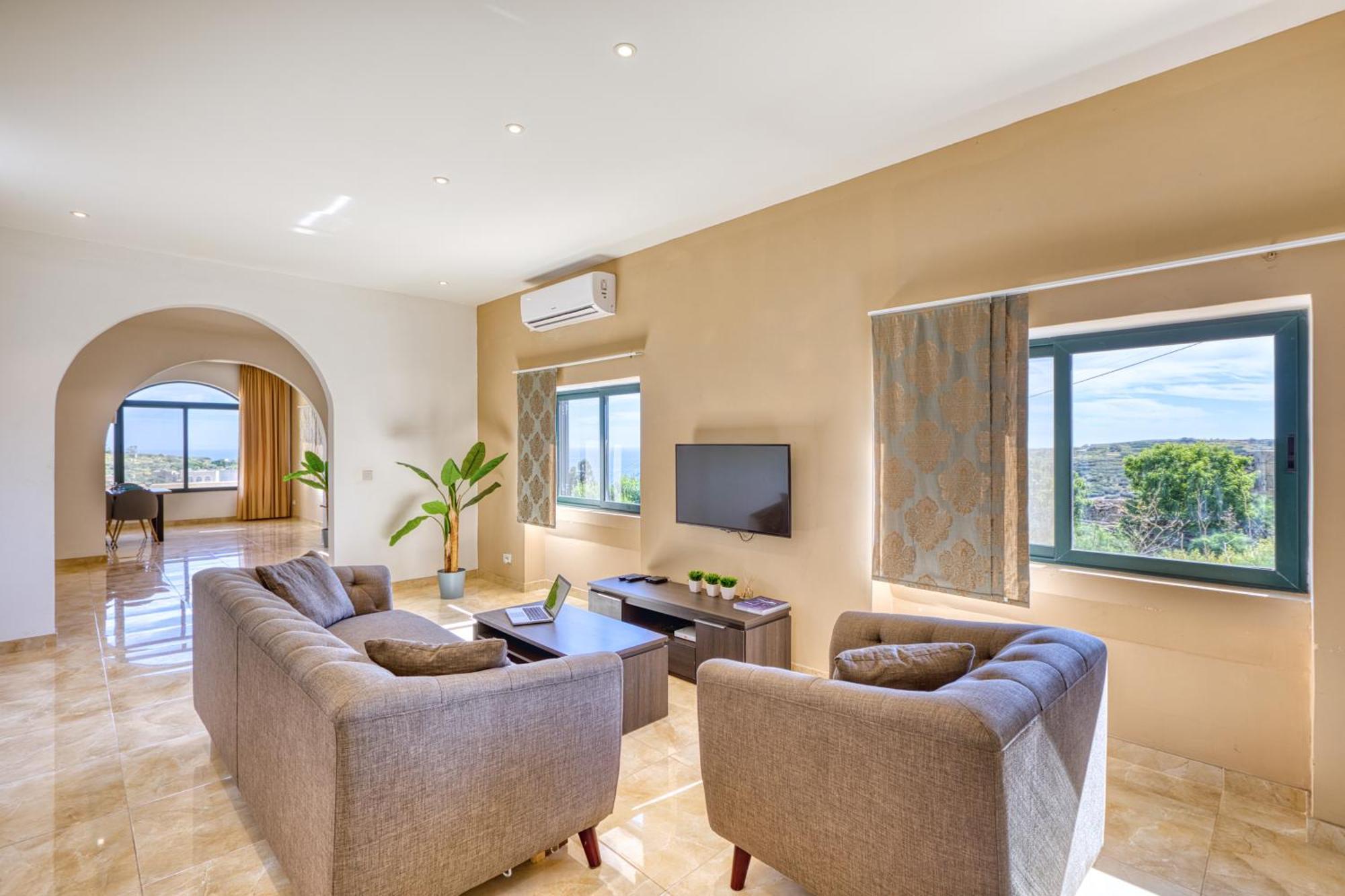 Spacious, Bright, Valley & Sea View Maisonette Xagħra Exterior foto