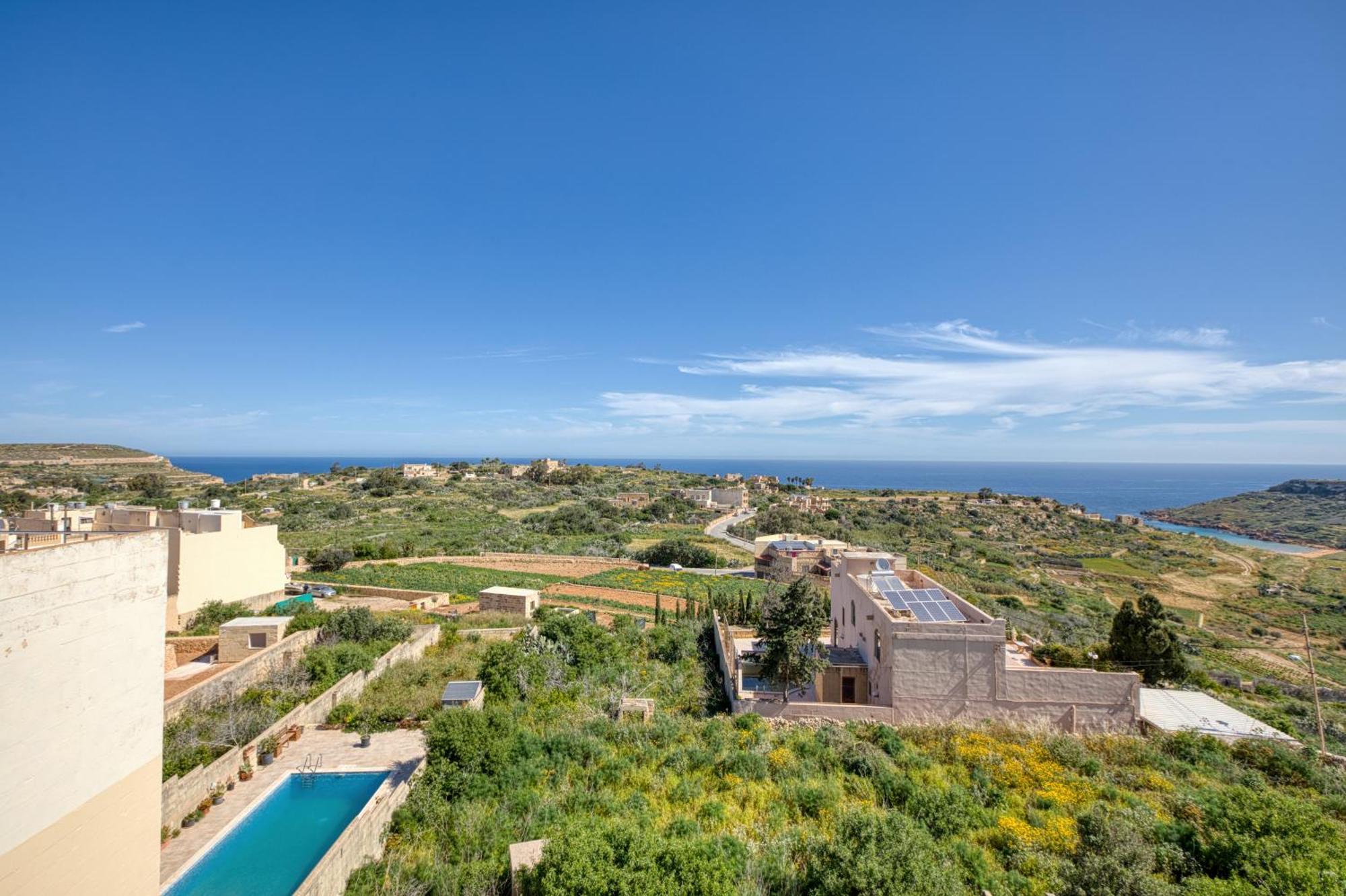 Spacious, Bright, Valley & Sea View Maisonette Xagħra Exterior foto